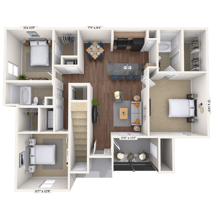 Floorplan image of unit 08128