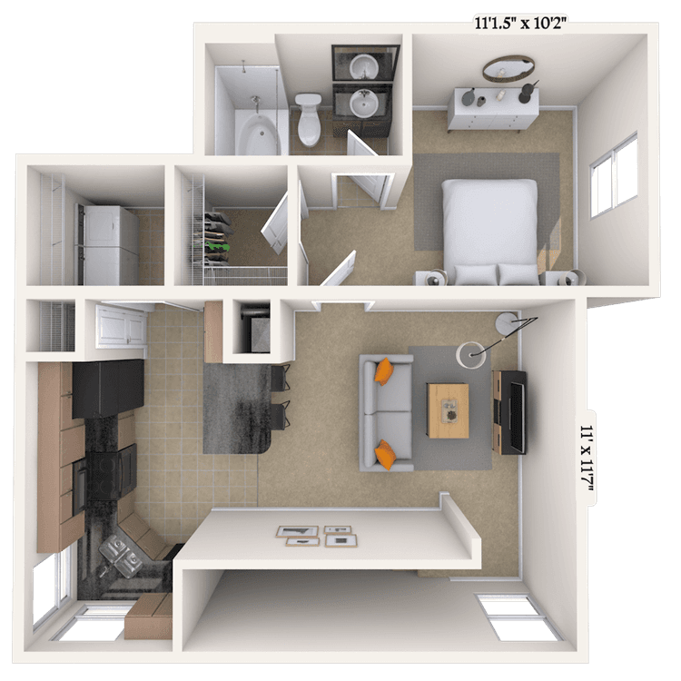 Floorplan image of unit 10236