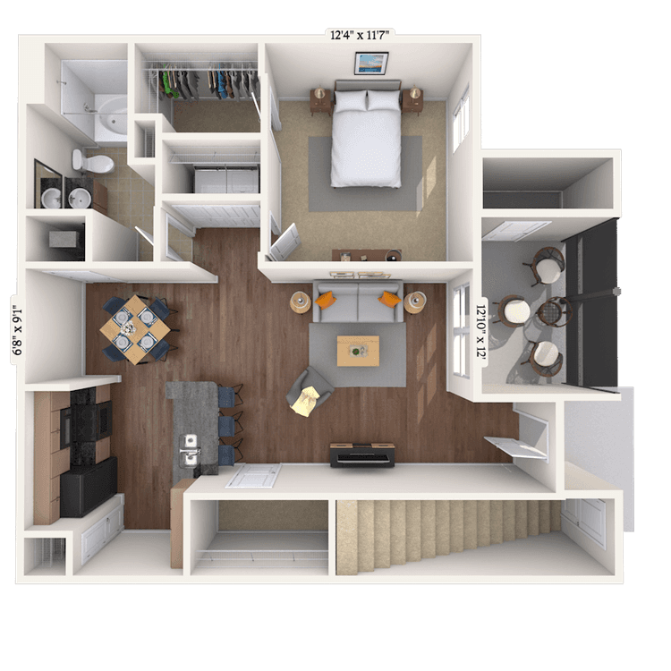 Floorplan image of unit 04224
