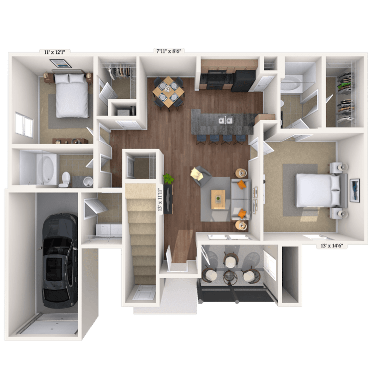Floorplan image of unit 06104