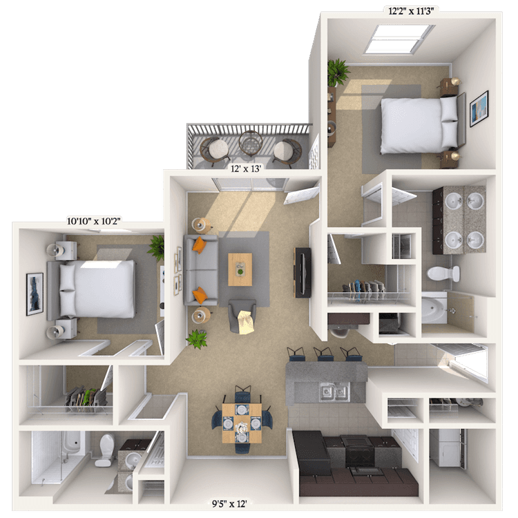 Floorplan image of unit 044209