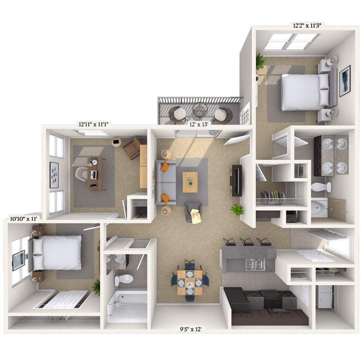 Floorplan image of unit 055212
