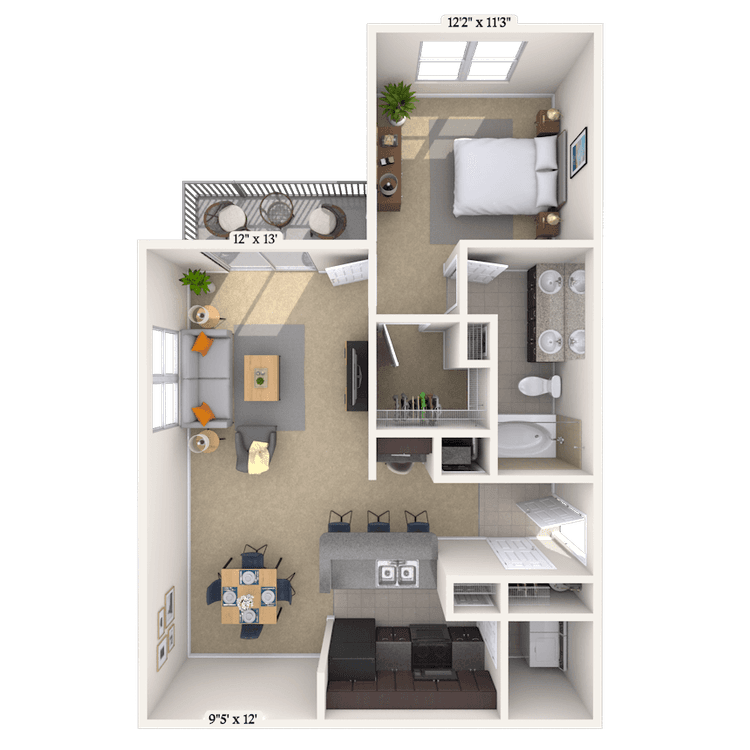 Floorplan image of unit 011207