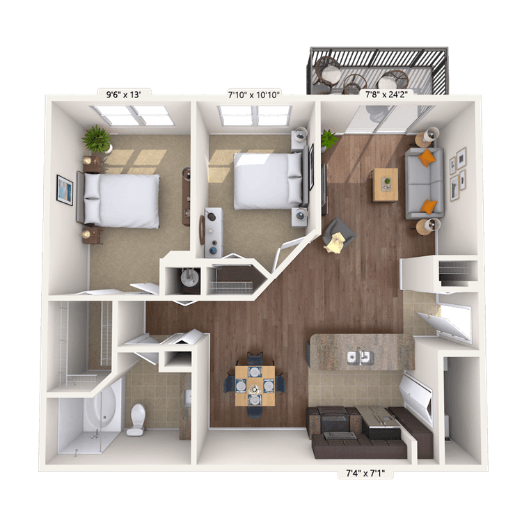 Floorplan image of unit 0202-301