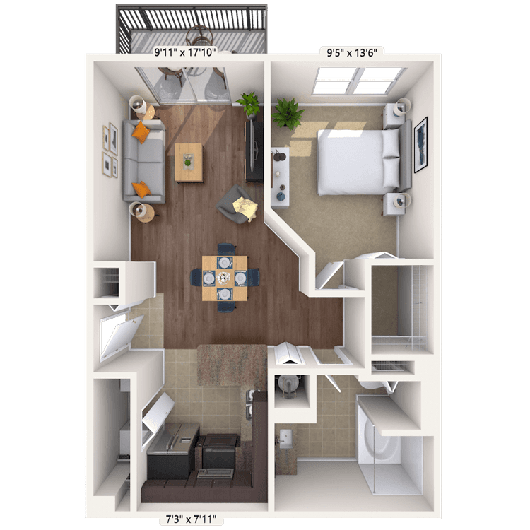 Floorplan image of unit 0505-303