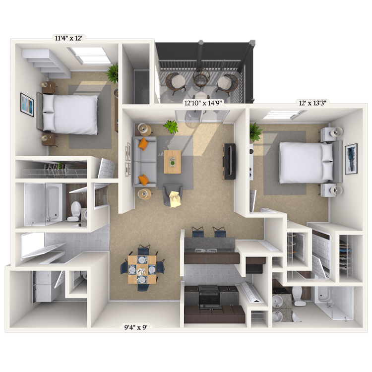 Floorplan image of unit 010109