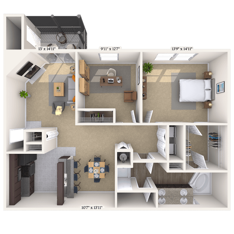 Floorplan image of unit 010608