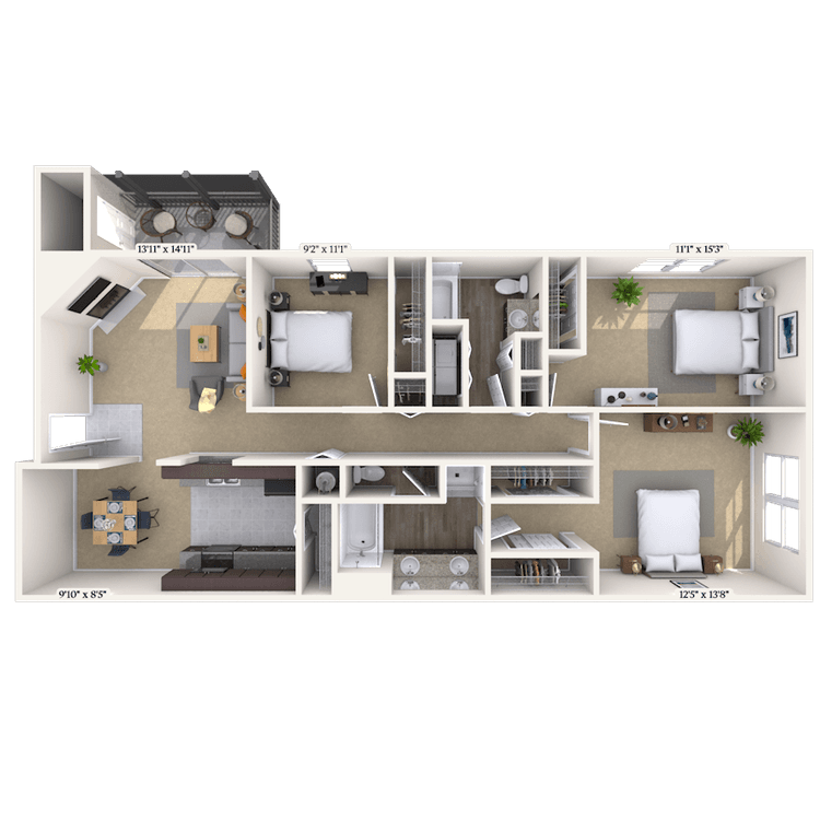 Floorplan image of unit 011310