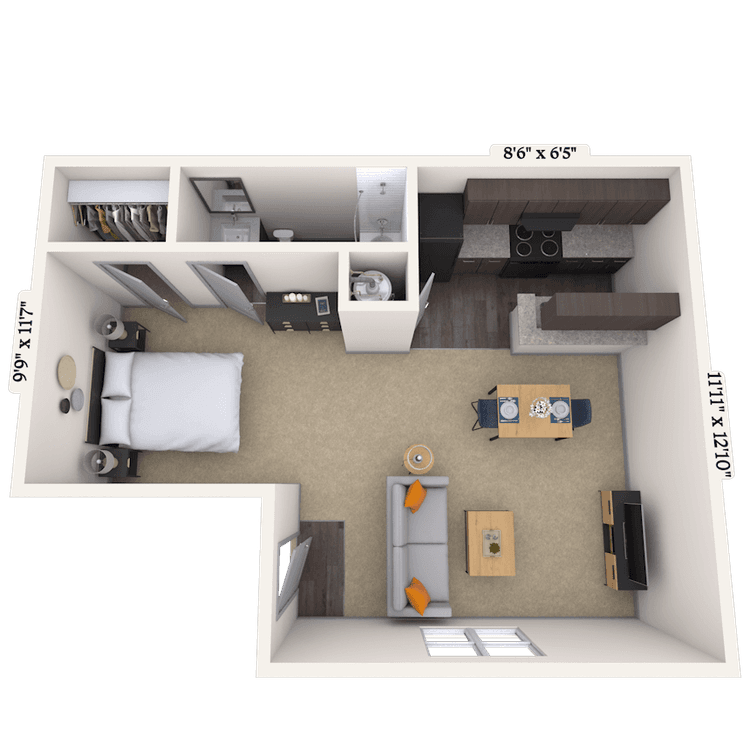 Floorplan image of unit 000415