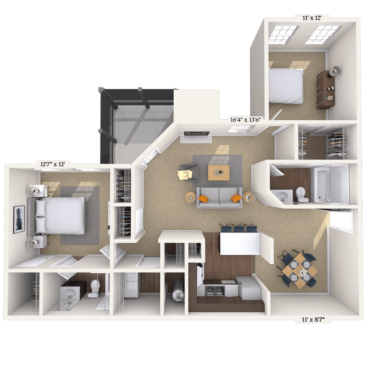 Floorplan image of unit 001109