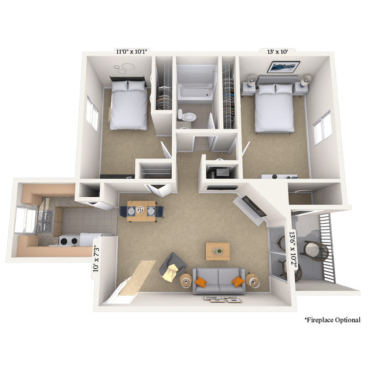 Floorplan image of unit 161612