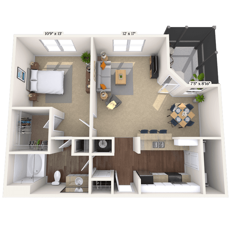 Floorplan image of unit 21203
