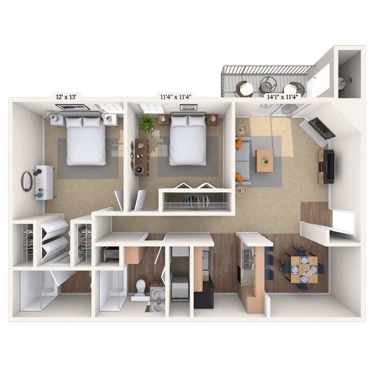Floorplan image of unit 01137