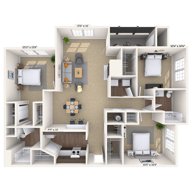 Floorplan image of unit 111120