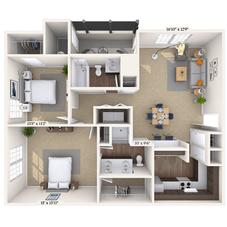 Floorplan image of unit 131310