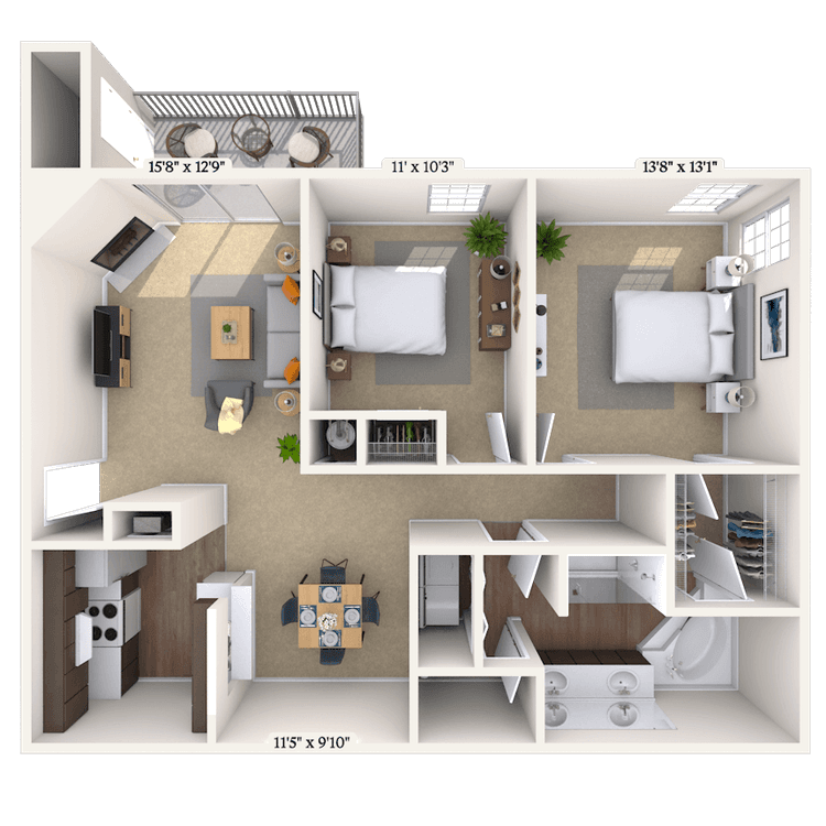 Floorplan image of unit 131314
