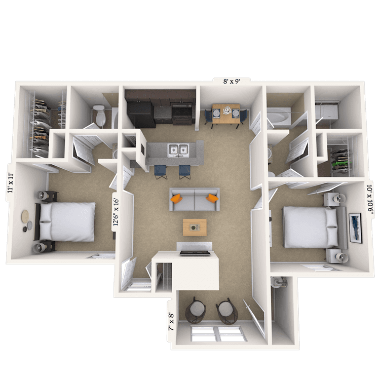 Floorplan image of unit 020209