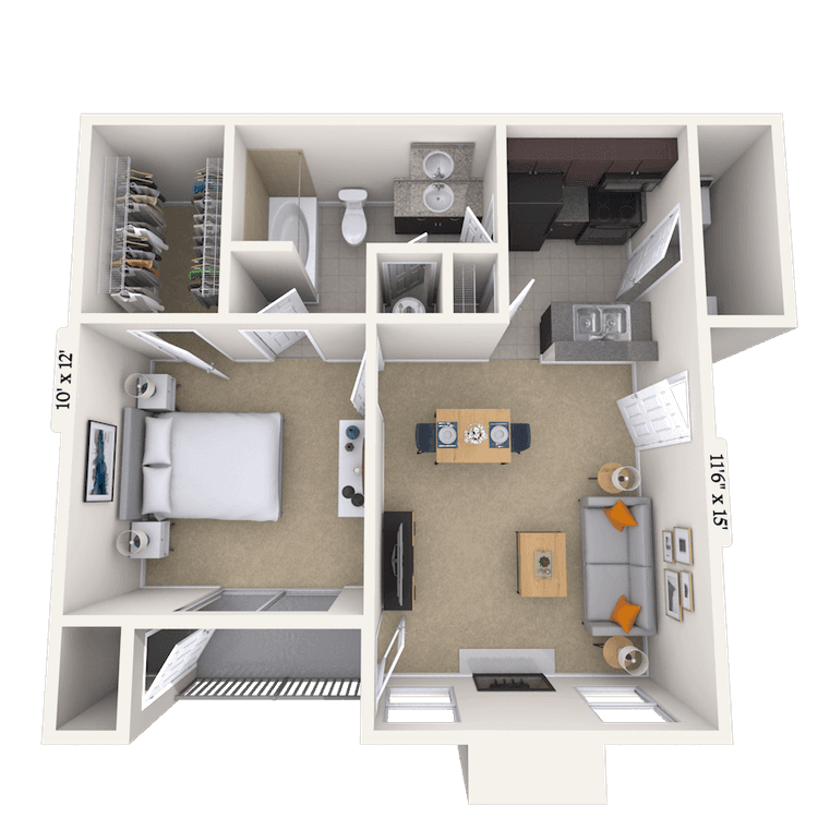 Floorplan image of unit 151501