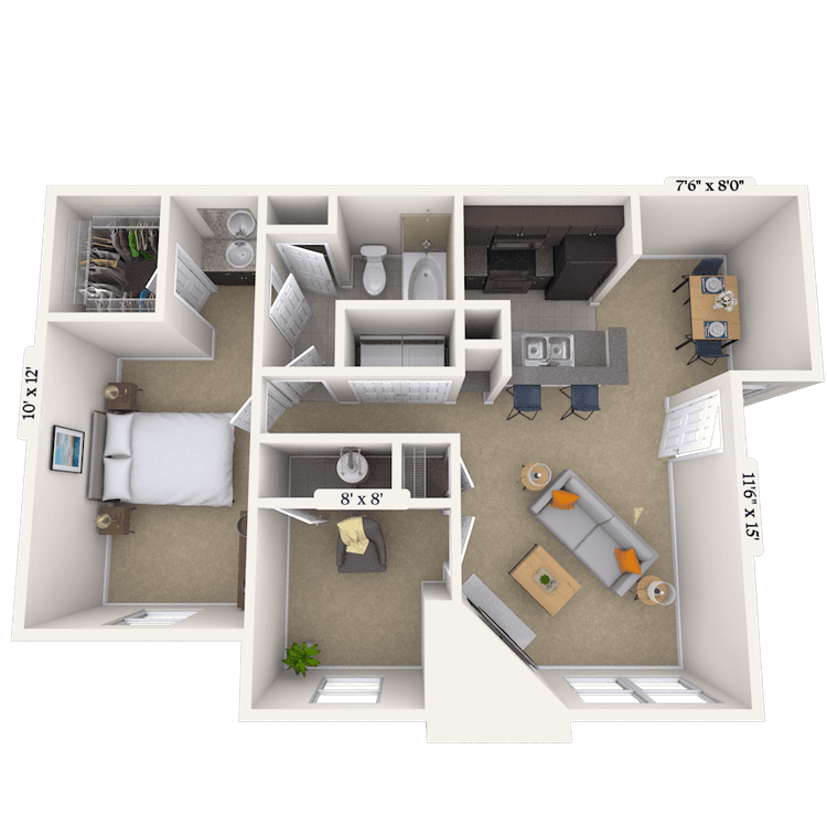 Floorplan image of unit 181811