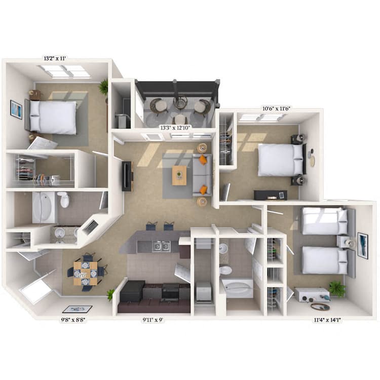 Floorplan image of unit 060634