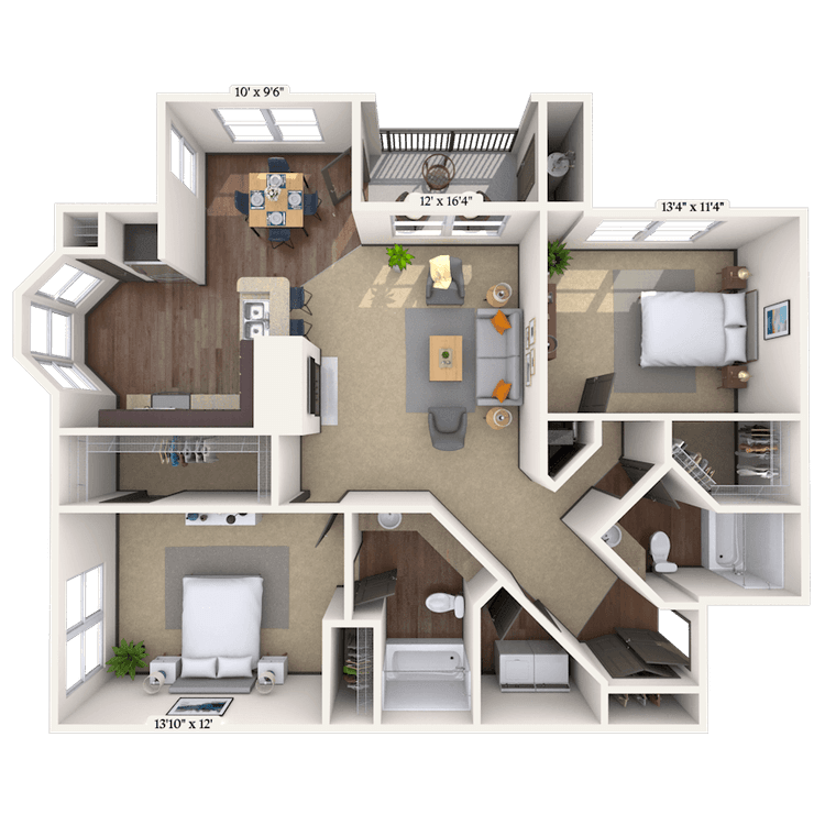 Floorplan image of unit 111115