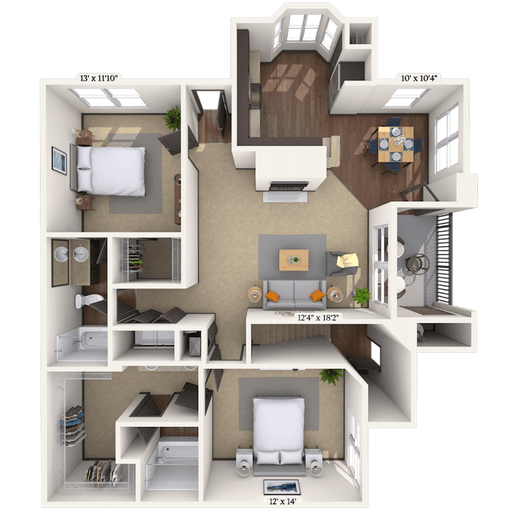 Floorplan image of unit 03316
