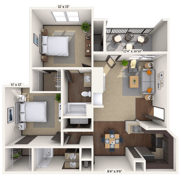 Floorplan image of unit 01120