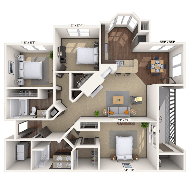 Floorplan image of unit 02216