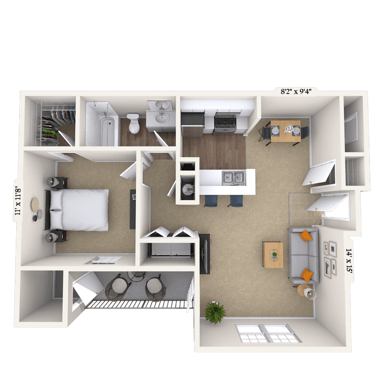 Floorplan image of unit 11319
