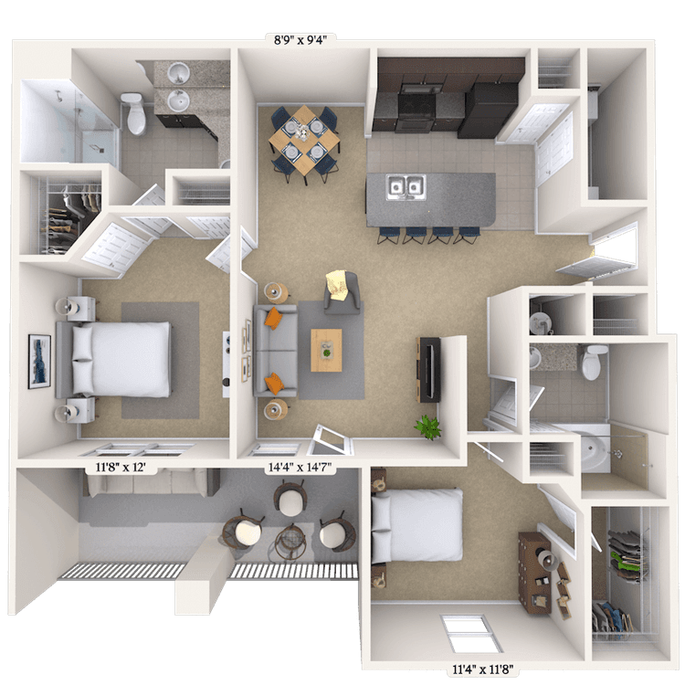 Floorplan image of unit 033305