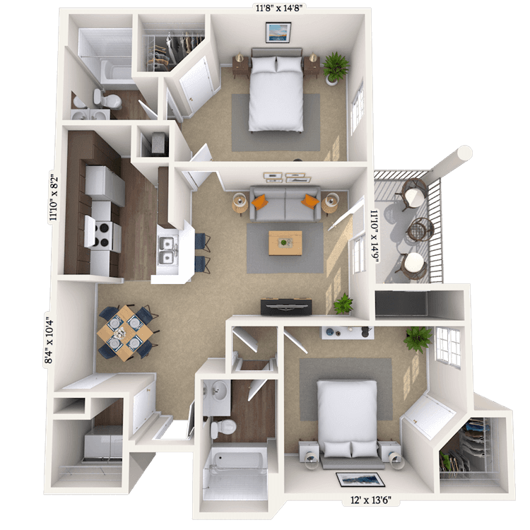 Floorplan image of unit 0112-104