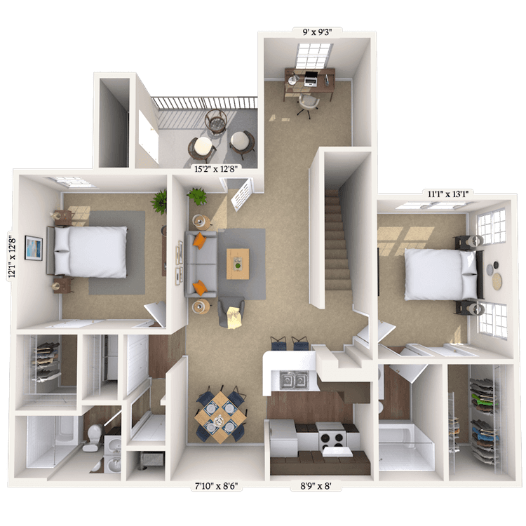 Floorplan image of unit 014-202