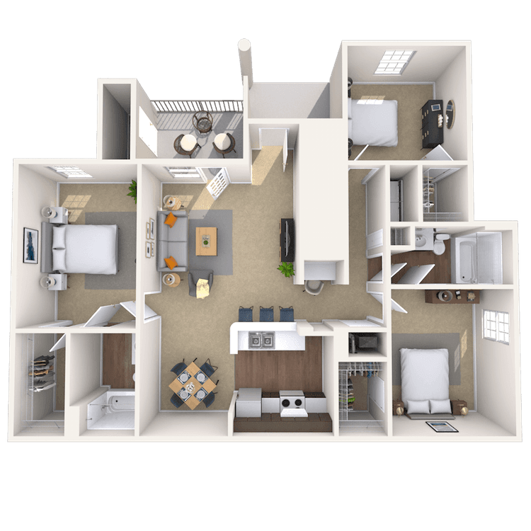 Floorplan image of unit 018-107