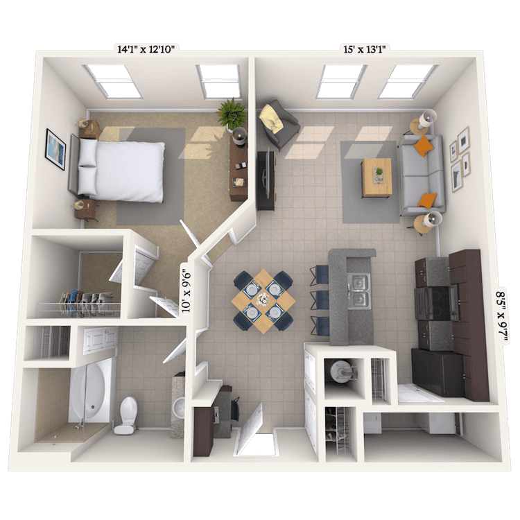Floorplan image of unit 11306