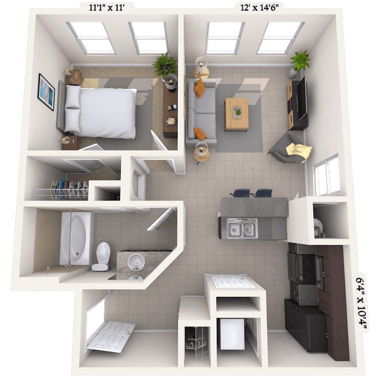 Floorplan image of unit 10206