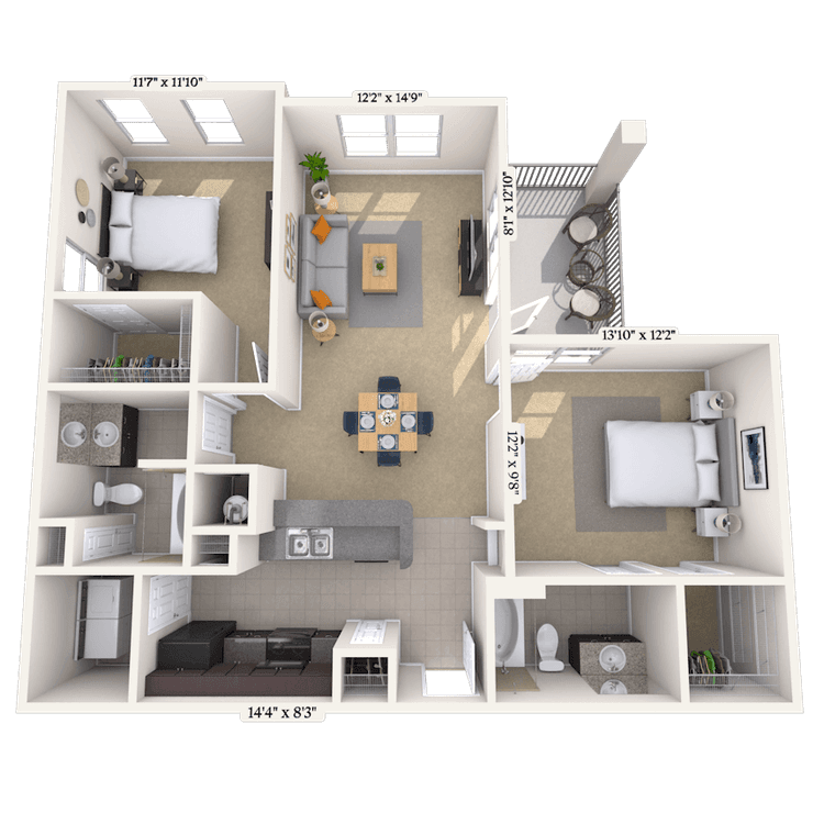 Floorplan image of unit 08201