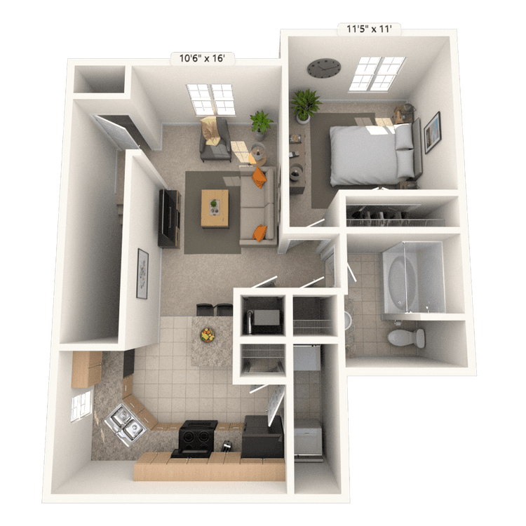 Floorplan image of unit 20200