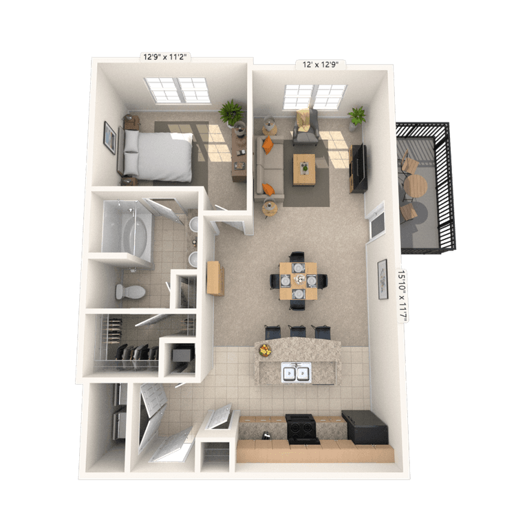 Floorplan image of unit 22101