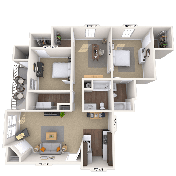 Floorplan image of unit 002306H