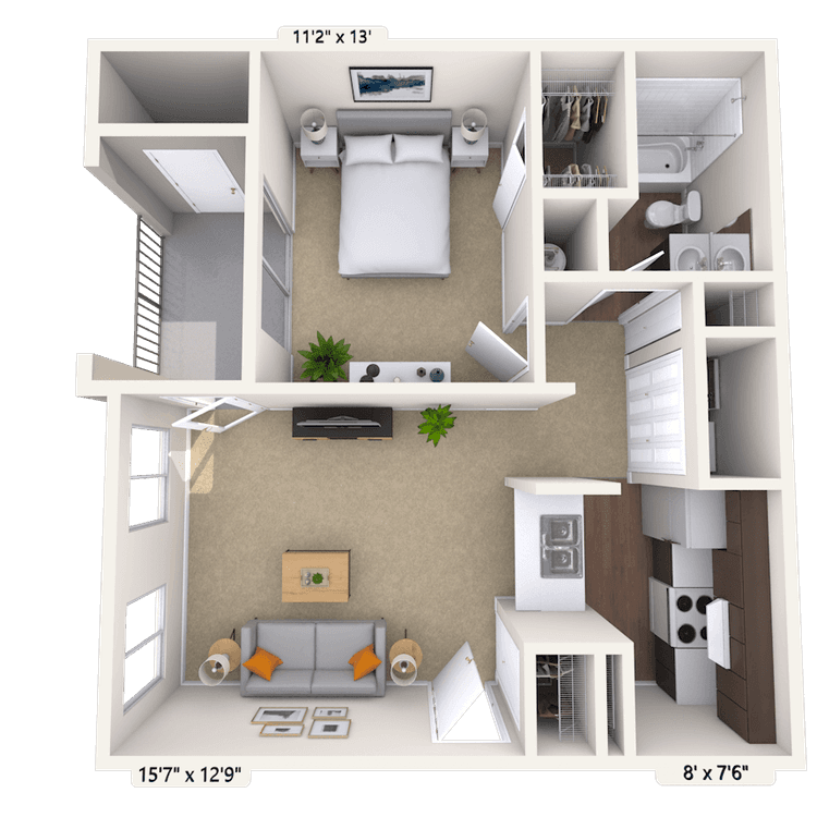 Floorplan image of unit 001026