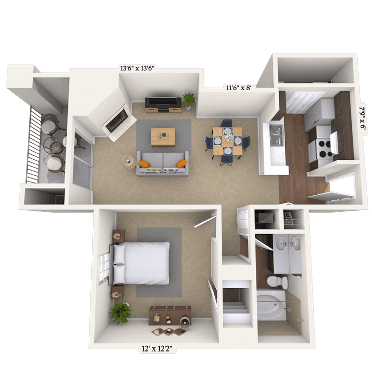 Floorplan image of unit 0129012B