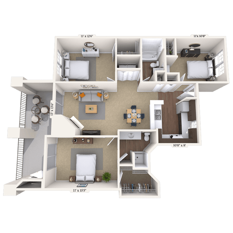 Floorplan image of unit 0129121A