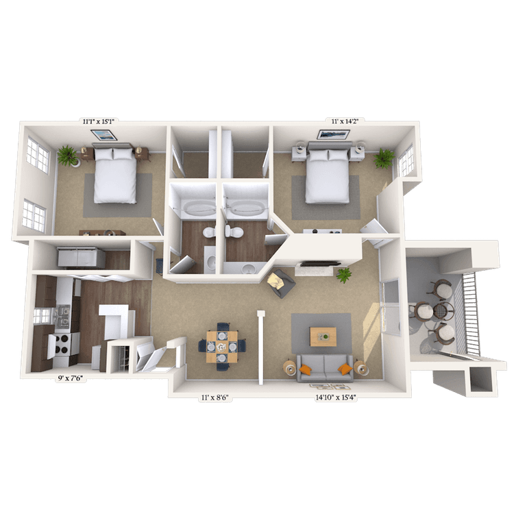 Floorplan image of unit 0130123D