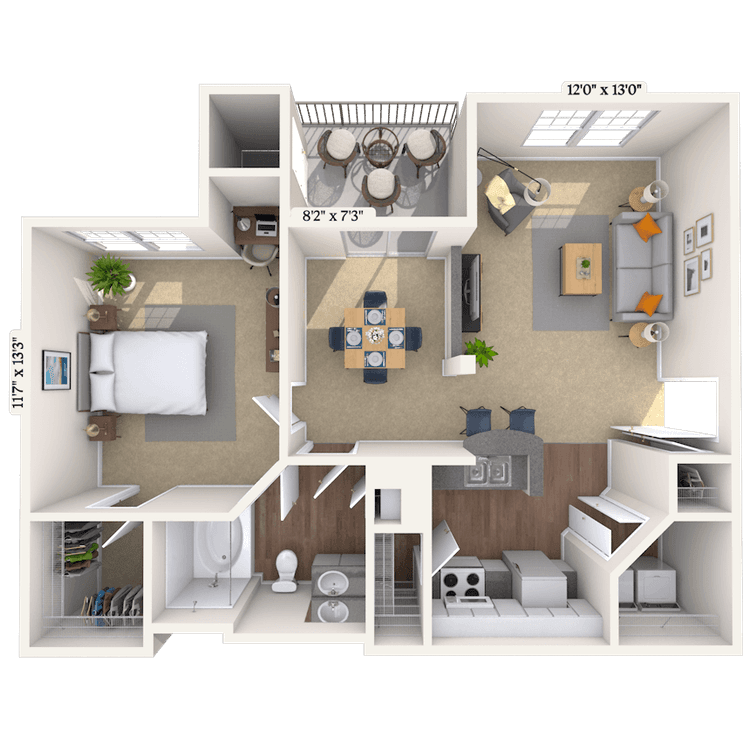 Floorplan image of unit 1111-103
