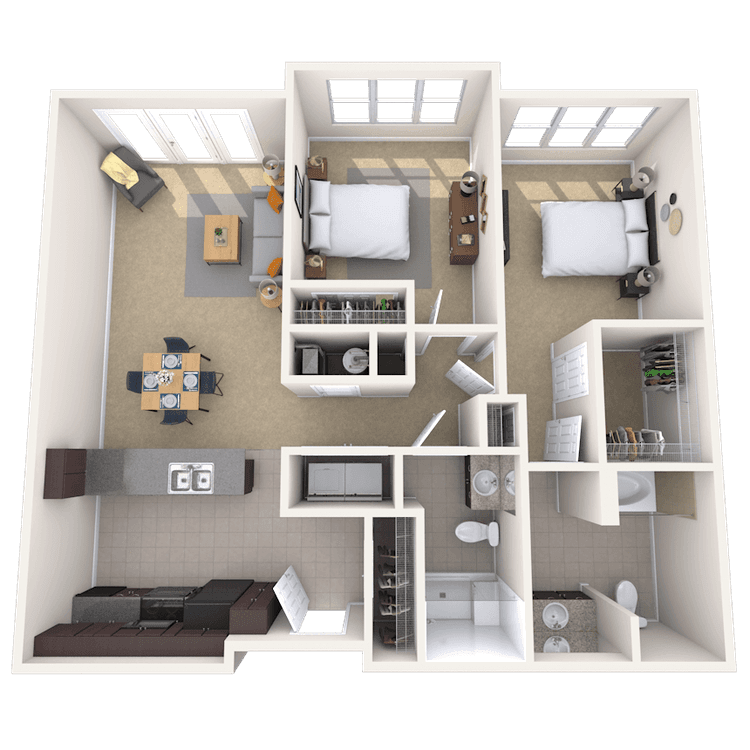 Floorplan image of unit 5406