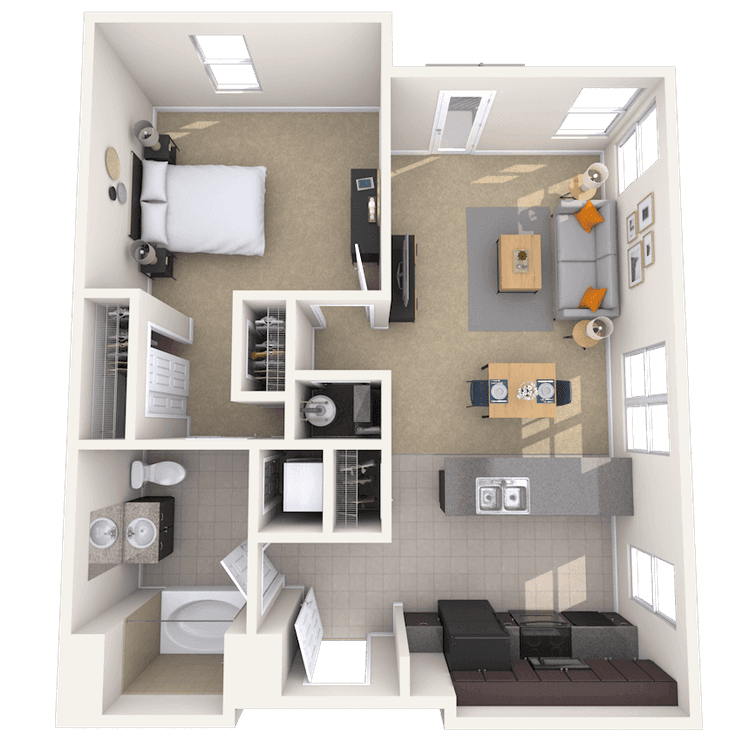 Floorplan image of unit 4207