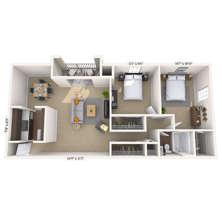Floorplan image of unit 00001204