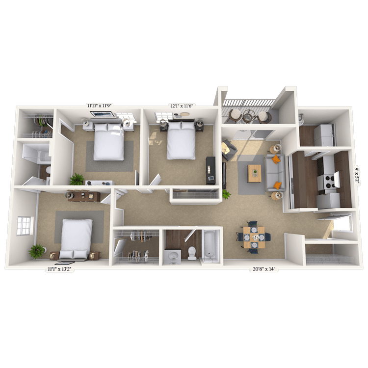 Floorplan image of unit 0000616C
