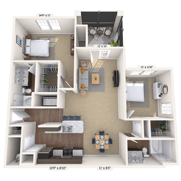 Floorplan image of unit DS120116