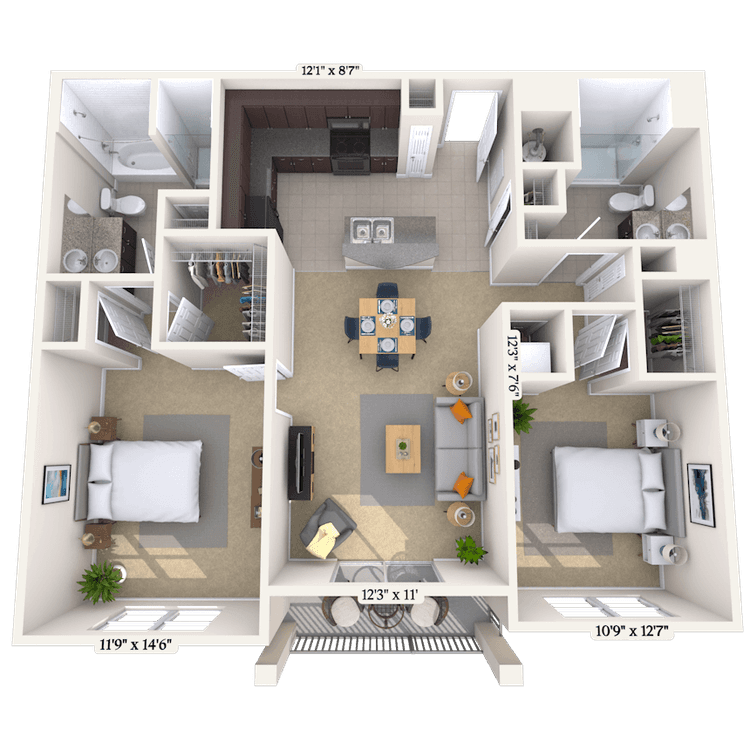 Floorplan image of unit 800-108
